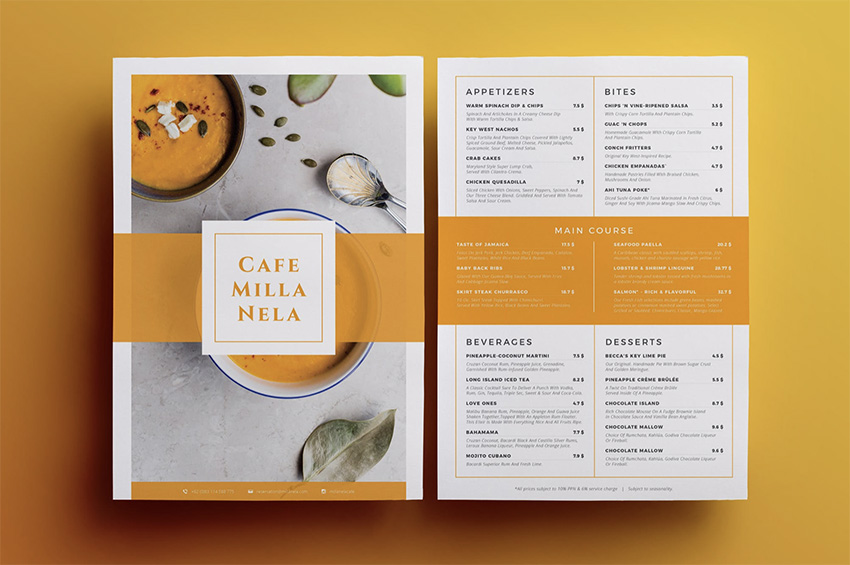 36 Creative Menu Layout Ideas for Restaurant Menu Templates